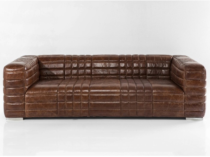 SQUARE DANCE - 3 seater leather sofa _ KARE Design